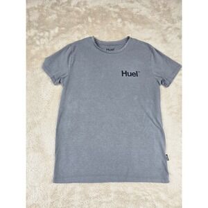 Huel Mens‎ Gray TShirt Short Sleeve Crew Neck Logo Size M
